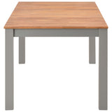 NNEVL 7 Piece Dining Set Solid Wood Oak
