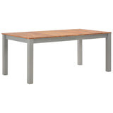 NNEVL 7 Piece Dining Set Solid Wood Oak