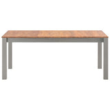 NNEVL 7 Piece Dining Set Solid Wood Oak