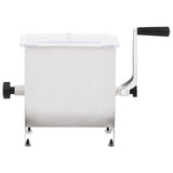 NNEVL Manual Meat Mixer with Lid Silver Stainless Steel