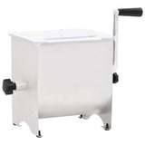NNEVL Manual Meat Mixer with Lid Silver Stainless Steel