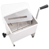 NNEVL Manual Meat Mixer with Lid Silver Stainless Steel