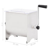 NNEVL Manual Meat Mixer with Lid Silver Stainless Steel