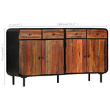 NNEVL Sideboard Solid Reclaimed Wood 140x35x76 cm