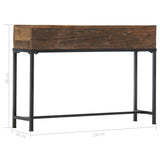 NNEVL Console Table 120x30x80 cm Solid Reclaimed Wood
