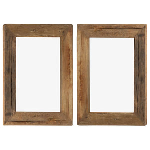 NNEVL Photo Frames 2 pcs 30x40 cm Solid Reclaimed Wood and Glass