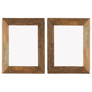 NNEVL Photo Frames 2 pcs 34x40 cm Solid Reclaimed Wood and Glass