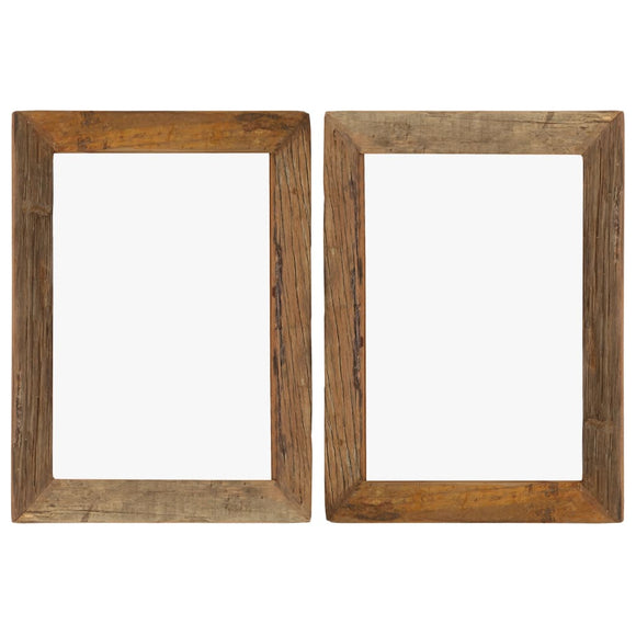 NNEVL Photo Frames 2 pcs 40x50 cm Solid Reclaimed Wood and Glass