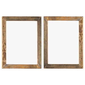NNEVL Photo Frames 2 pcs 50x60 cm Solid Reclaimed Wood and Glass