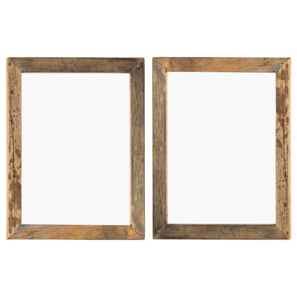 NNEVL Photo Frames 2 pcs 50x60 cm Solid Reclaimed Wood and Glass