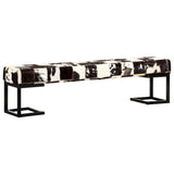 NNEVL Bench 160 cm Black Patchwork Genuine Goat Leather