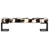 NNEVL Bench 160 cm Black Patchwork Genuine Goat Leather