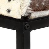 NNEVL Bench 160 cm Black Patchwork Genuine Goat Leather