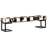 NNEVL Bench 160 cm Black Patchwork Genuine Goat Leather