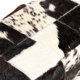 NNEVL Bench 110 cm Black Patchwork Genuine Goat Leather