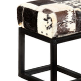 NNEVL Bench 110 cm Black Patchwork Genuine Goat Leather