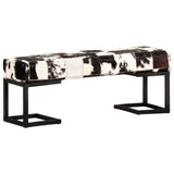 NNEVL Bench 110 cm Black Patchwork Genuine Goat Leather