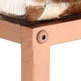 NNEVL Bench 110 cm Brown Patchwork Genuine Goat Leather