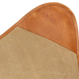 NNEVL Butterfly Chair Brown Real Leather and Canvas
