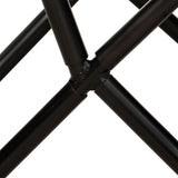 NNEVL Butterfly Chair Brown Real Leather and Canvas