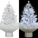 NNEVL Snowing Christmas Tree with Umbrella Base White 75 cm