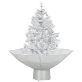NNEVL Snowing Christmas Tree with Umbrella Base White 75 cm