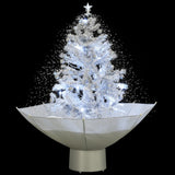 NNEVL Snowing Christmas Tree with Umbrella Base White 75 cm