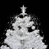 NNEVL Snowing Christmas Tree with Umbrella Base White 75 cm