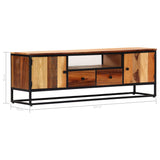 NNEVL TV Cabinet 120x30x40 cm Solid Reclaimed Wood and Steel