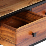 NNEVL TV Cabinet 120x30x40 cm Solid Reclaimed Wood and Steel