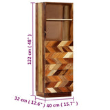 NNEVL Highboard 40x32x122 cm Solid Reclaimed Wood