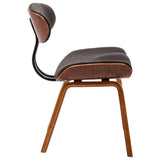 NNEVL Dining Chairs 2 pcs Grey Bent Wood and Fabric