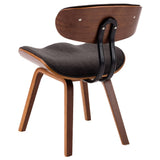 NNEVL Dining Chairs 2 pcs Grey Bent Wood and Fabric