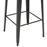NNEVL 3 Piece Bar Set Steel Black Brown