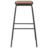 NNEVL 3 Piece Bar Set Steel Black Brown