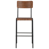 NNEVL 3 Piece Bar Set Steel Brown Black