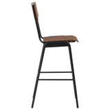 NNEVL 3 Piece Bar Set Steel Brown Black