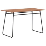 NNEVL 5 Piece Dining Set Brown Solid Plywood Steel