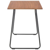 NNEVL 5 Piece Dining Set Brown Solid Plywood Steel