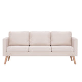 NNEVL 2 Piece Sofa Set Fabric Cream