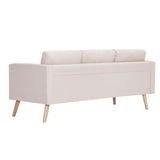 NNEVL 2 Piece Sofa Set Fabric Cream