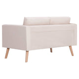 NNEVL 2 Piece Sofa Set Fabric Cream