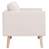 NNEVL 2 Piece Sofa Set Fabric Cream