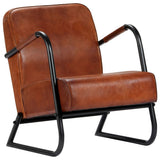 NNEVL Relax Armchair Brown Real Leather