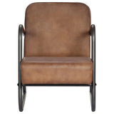 NNEVL Relax Armchair Light Brown Real Leather
