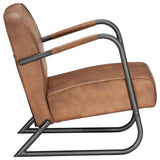 NNEVL Relax Armchair Light Brown Real Leather