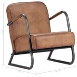 NNEVL Relax Armchair Light Brown Real Leather