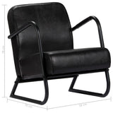 NNEVL Relax Armchair Black Real Leather