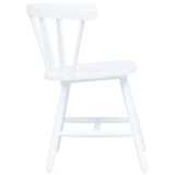 NNEVL 5 Piece Dining Set Solid Rubber Wood White