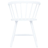 NNEVL 5 Piece Dining Set Solid Rubber Wood White
